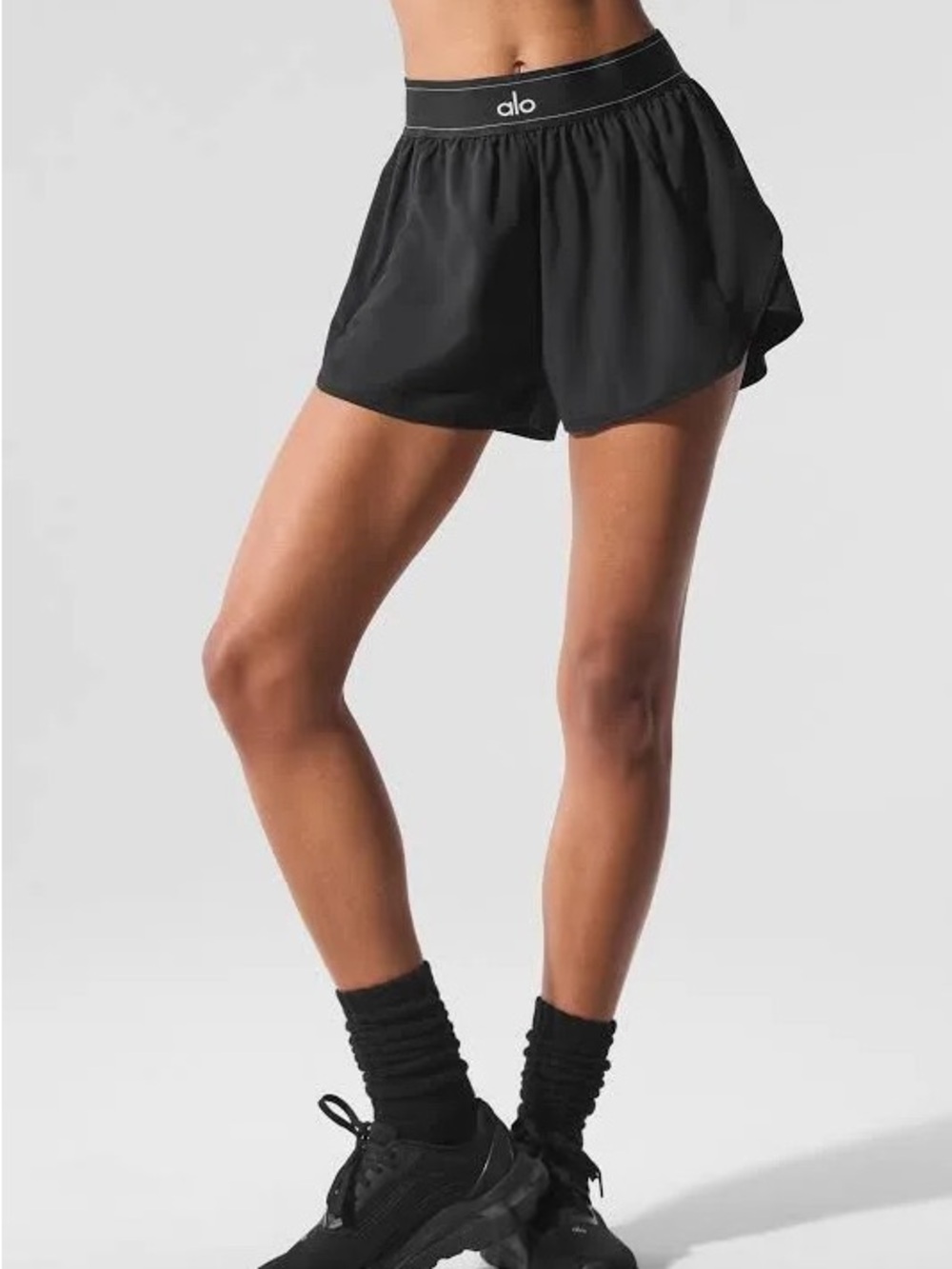 ALO Yoga Black High-Waist Athletic Shorts